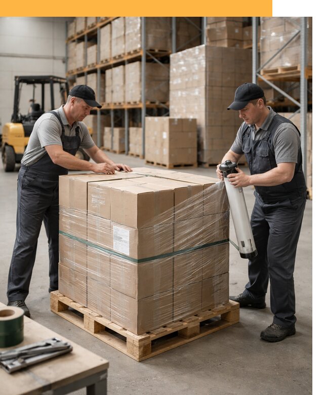 Упаковка и паллетирование грузов от 3539 руб: защита и крепление