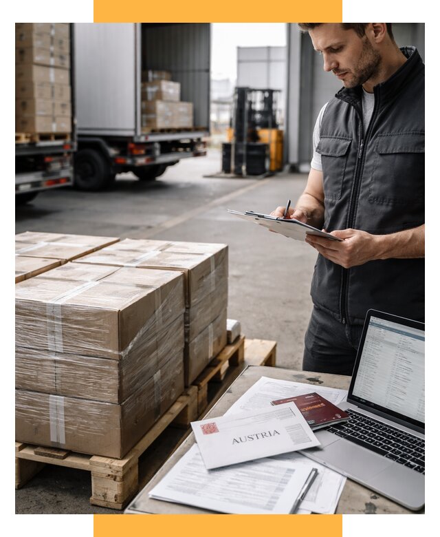 Доставка в Австрию от 65722 р. Логистика и экспорт СетСервис-Срд